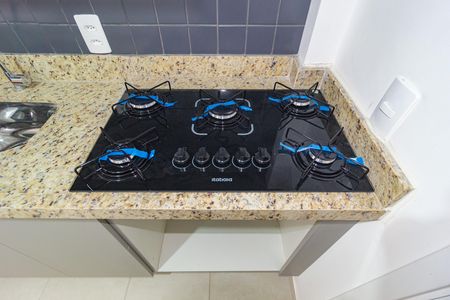 Detalhe - Cozinha de apartamento para alugar com 1 quarto, 27m² em Brás, São Paulo