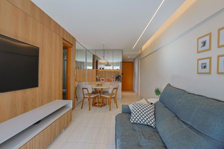 Sala de apartamento à venda com 3 quartos, 80m² em Sagrada Família, Belo Horizonte