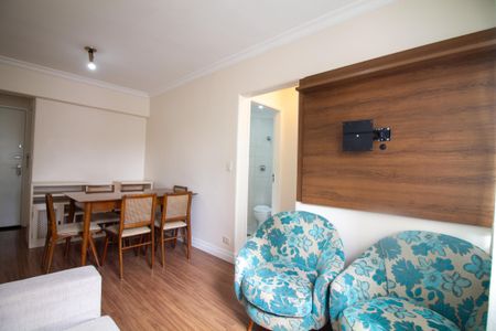 Sala de apartamento para alugar com 1 quarto, 50m² em Brooklin, São Paulo
