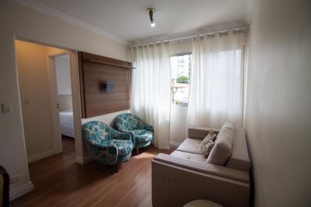 Sala de apartamento para alugar com 1 quarto, 50m² em Brooklin, São Paulo