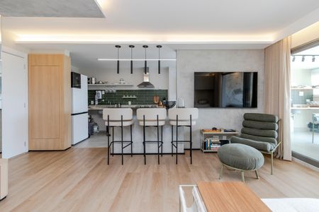 Sala de apartamento à venda com 2 quartos, 92m² em Jardim das Acacias, São Paulo