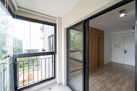 Varanda da Sala de kitnet/studio para alugar com 1 quarto, 44m² em Mirandópolis, São Paulo