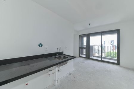 Cozinha de kitnet/studio à venda com 1 quarto, 26m² em Cidade Monções, São Paulo