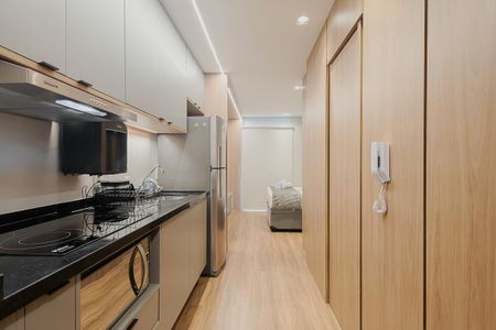 Studio para alugar com 35m², 1 quarto e 1 vaga Studio para alugar com 35m², 1 quarto e 1 vagaCozinha