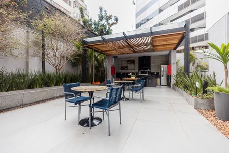 Studio para alugar com 35m², 1 quarto e 1 vagaChurrasqueira