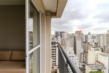 Varanda de apartamento à venda com 1 quarto, 38m² em Santa Ifigênia, São Paulo