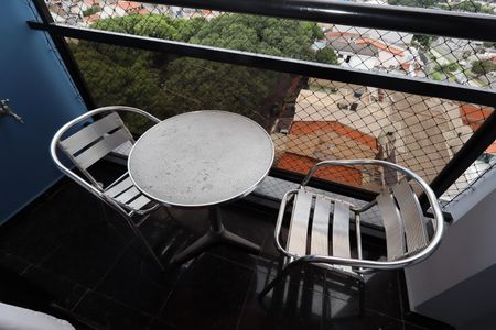 Varanda da Sala de apartamento à venda com 3 quartos, 92m² em Vila Curuçá, Santo André
