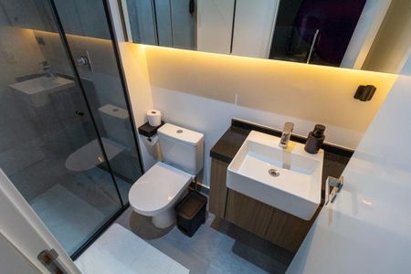 Studio para alugar com 21m², 1 quarto e sem vaga Studio para alugar com 21m², 1 quarto e sem vagaBanheiro