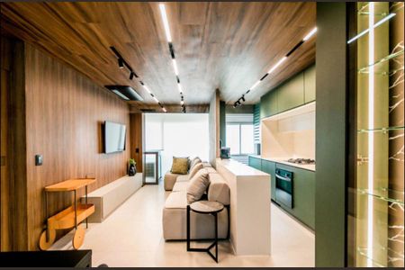 Sala de apartamento à venda com 1 quarto, 50m² em Alphaville Industrial, Barueri