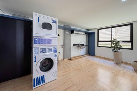 Studio para alugar com 24m², 1 quarto e sem vaga Studio para alugar com 24m², 1 quarto e sem vagaLavanderia