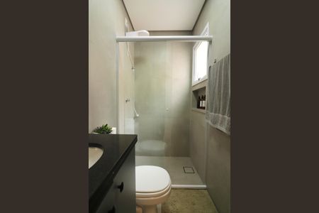 Banheiro Social de kitnet/studio para alugar com 1 quarto, 28m² em Centro, São Bernardo do Campo