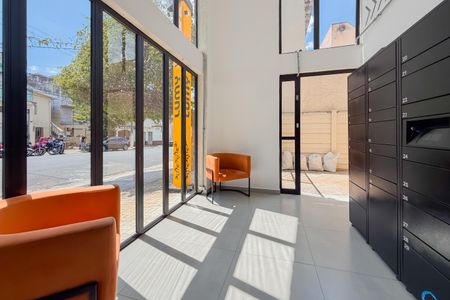 Studio para alugar com 26m², 1 quarto e sem vaga Studio para alugar com 26m², 1 quarto e sem vagaHall de entrada