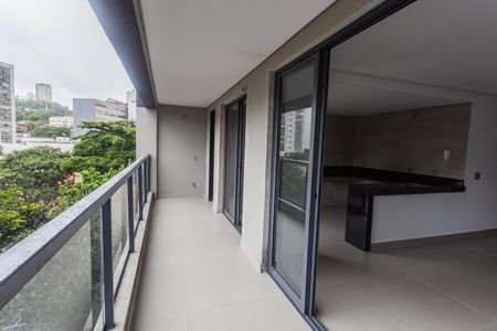 Varanda na Sala de apartamento para alugar com 3 quartos, 98m² em Lourdes, Belo Horizonte