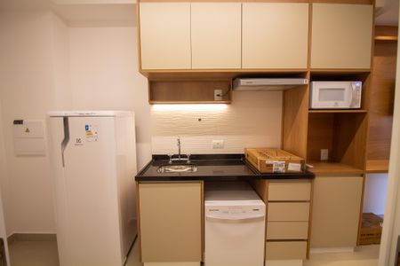 Cozinha de kitnet/studio para alugar com 1 quarto, 30m² em Santo Amaro, São Paulo