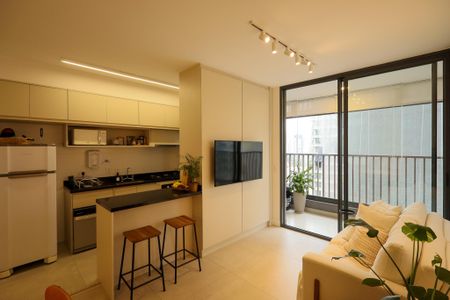 Sala de estar  de apartamento à venda com 3 quartos, 86m² em Itaim Bibi, São Paulo