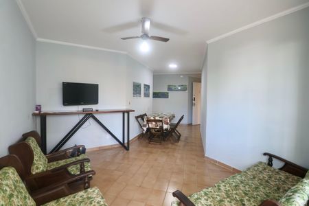 Sala de apartamento para alugar com 1 quarto, 68m² em Balneario Guarujá, Guarujá