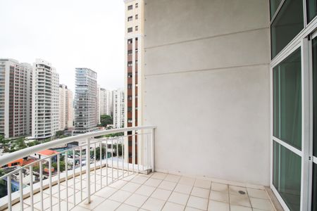 Varanda da Sala de apartamento para alugar com 1 quarto, 53m² em Moema, São Paulo