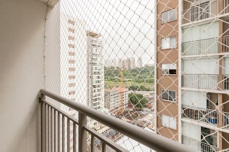 Varanda da Sala de apartamento para alugar com 1 quarto, 28m² em Jardim Caravelas, São Paulo