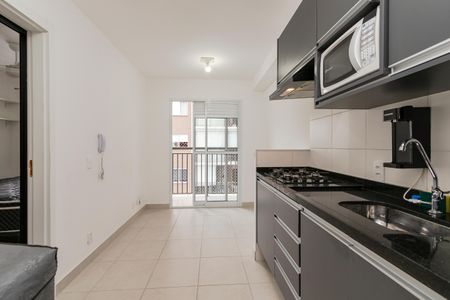 Sala/ Cozinha de apartamento para alugar com 1 quarto, 28m² em Jardim Caravelas, São Paulo