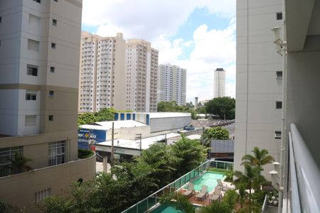 Varanda da Sala de apartamento para alugar com 1 quarto, 45m² em Várzea da Barra Funda, São Paulo