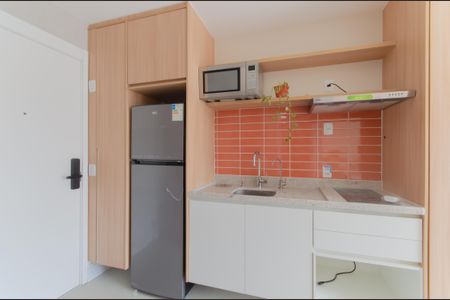 Cozinha de kitnet/studio para alugar com 1 quarto, 25m² em Vila Mariana, São Paulo