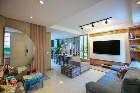 Sala de casa de condomínio para alugar com 3 quartos, 158m² em Jardim Taboao, São Paulo