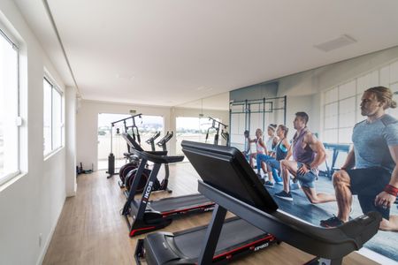 Apartamento para alugar com 55m², 2 quartos e 2 vagas Apartamento para alugar com 55m², 2 quartos e 2 vagasÁrea comum - Academia