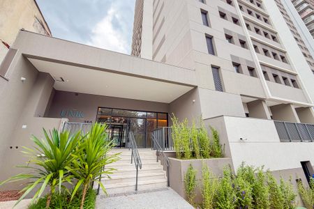 Studio para alugar com 35m², 1 quarto e sem vaga Studio para alugar com 35m², 1 quarto e sem vagaFachada