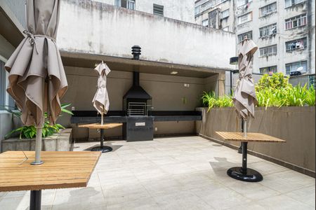 Studio à venda com 23m², 1 quarto e 1 vaga Studio à venda com 23m², 1 quarto e 1 vagaÁrea comum - Churrasqueira