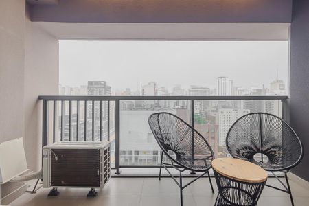 Varanda de kitnet/studio para alugar com 1 quarto, 21m² em Jardim Paulista, São Paulo
