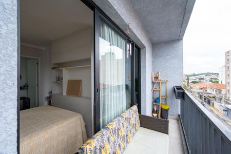 Varanda de kitnet/studio para alugar com 1 quarto, 36m² em Mirandópolis, São Paulo
