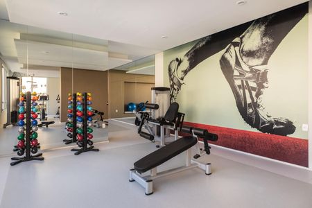 Apartamento para alugar com 36m², 1 quarto e 1 vaga Apartamento para alugar com 36m², 1 quarto e 1 vagaAcademia