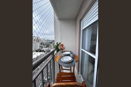 Varanda Sala  de apartamento à venda com 1 quarto, 28m² em Jardim Caravelas, São Paulo