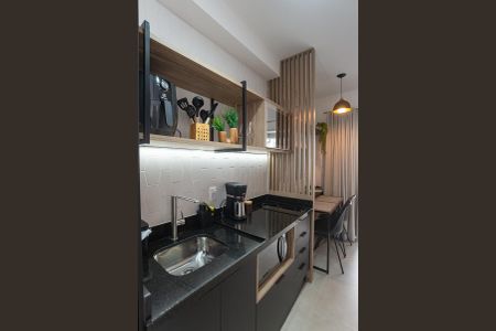 Apartamento para alugar com 25m², 1 quarto e sem vagaCozinha Americana