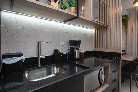 Apartamento para alugar com 25m², 1 quarto e sem vagaCozinha Americana