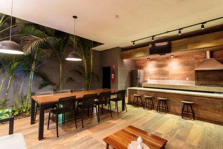 Studio para alugar com 25m², 1 quarto e sem vaga Studio para alugar com 25m², 1 quarto e sem vagaÁrea comum - Churrasqueira