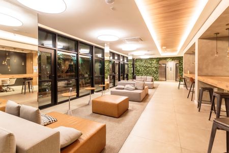 Studio para alugar com 25m², 1 quarto e sem vaga Studio para alugar com 25m², 1 quarto e sem vagaHall social