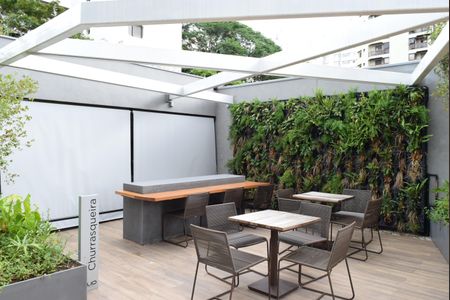 Studio à venda com 29m², 1 quarto e 1 vagaChurrasqueira