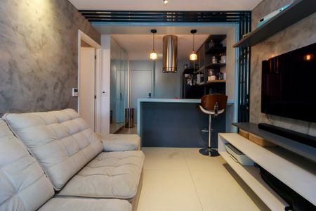 Sala de apartamento à venda com 1 quarto, 60m² em Campo Belo, São Paulo