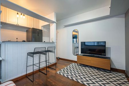 Sala/Cozinha de apartamento para alugar com 1 quarto, 32m² em Jardim Paulista, São Paulo