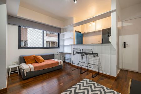 Sala/Cozinha de apartamento para alugar com 1 quarto, 32m² em Jardim Paulista, São Paulo