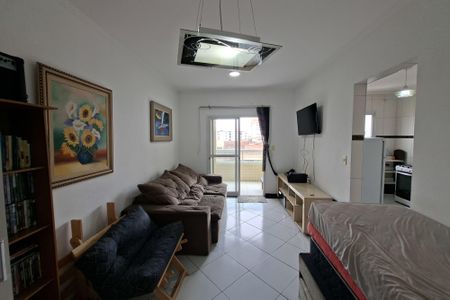 Sala de apartamento para alugar com 1 quarto, 51m² em Guilhermina, Praia Grande