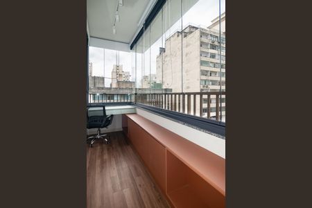 Studio para alugar com 27m², 1 quarto e sem vagaVaranda