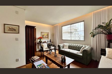 sala  de apartamento à venda com 4 quartos, 120m² em Santo Agostinho, Belo Horizonte