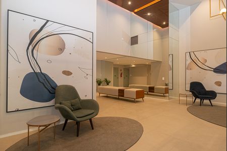 Studio para alugar com 25m², 1 quarto e sem vaga Studio para alugar com 25m², 1 quarto e sem vagaÁrea comum - Hall Social