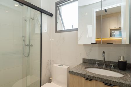 Studio para alugar com 25m², 1 quarto e sem vaga Studio para alugar com 25m², 1 quarto e sem vagaBanheiro