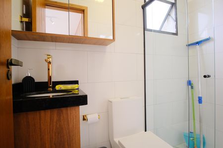 Apartamento à venda com 85m², 2 quartos e sem vagaBanheiro do Espaço Gourmet