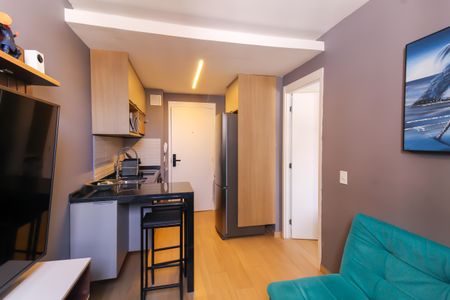 Sala/Cozinha de apartamento para alugar com 1 quarto, 26m² em Brás, São Paulo