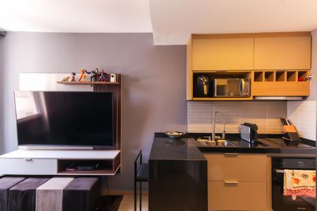 Sala/Cozinha de apartamento para alugar com 1 quarto, 26m² em Brás, São Paulo