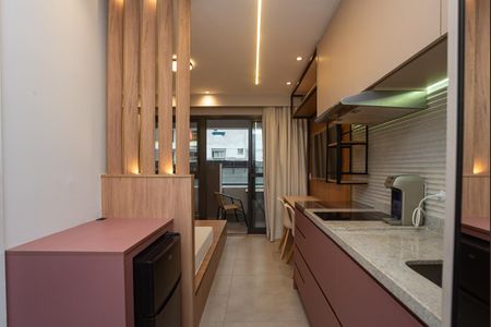 Studio para alugar com 25m², 1 quarto e sem vagaCozinha Americana